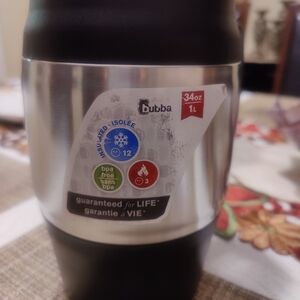 Bubba Black and Silver Insulated Mug